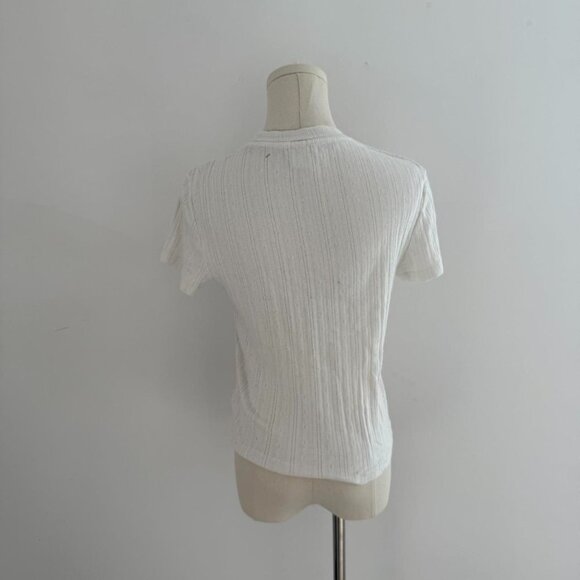 RE/DONE White Ribbed Baby Tee | Women’s Size Small - Picture 3 of 5